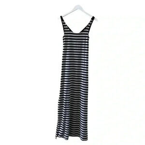 KAROL W&B COLLECTION  Stripes Racerback Maxi Womens Soft Dress SZ M #1006